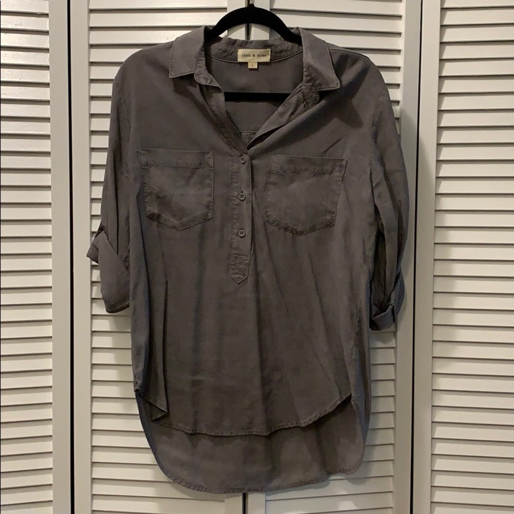 Hi-Low Cloth & Stone Gray Lounge Shirt